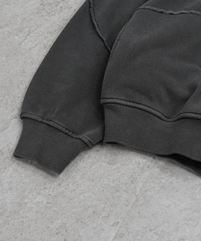 裏毛 カットオフ切り替え ZIPパーカー