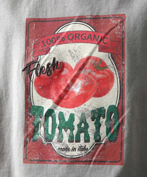 25SS ビッグシルエット 缶詰風イラストプリント 半袖Tシャツ