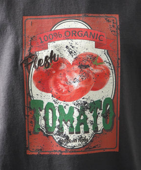 25SS ビッグシルエット 缶詰風イラストプリント 半袖Tシャツ