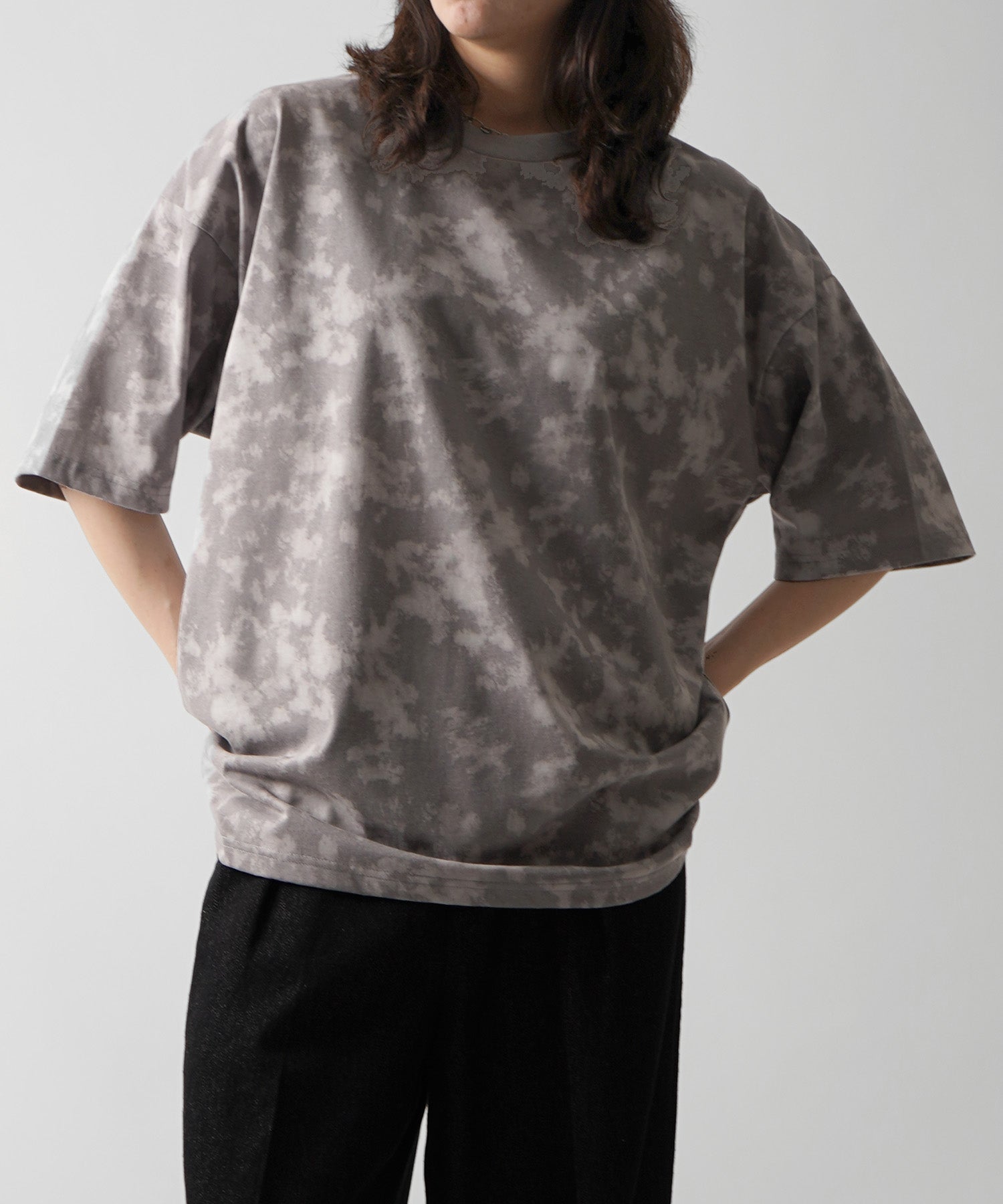 25SS ビックシルエット 総柄プリント 半袖Ｔシャツ