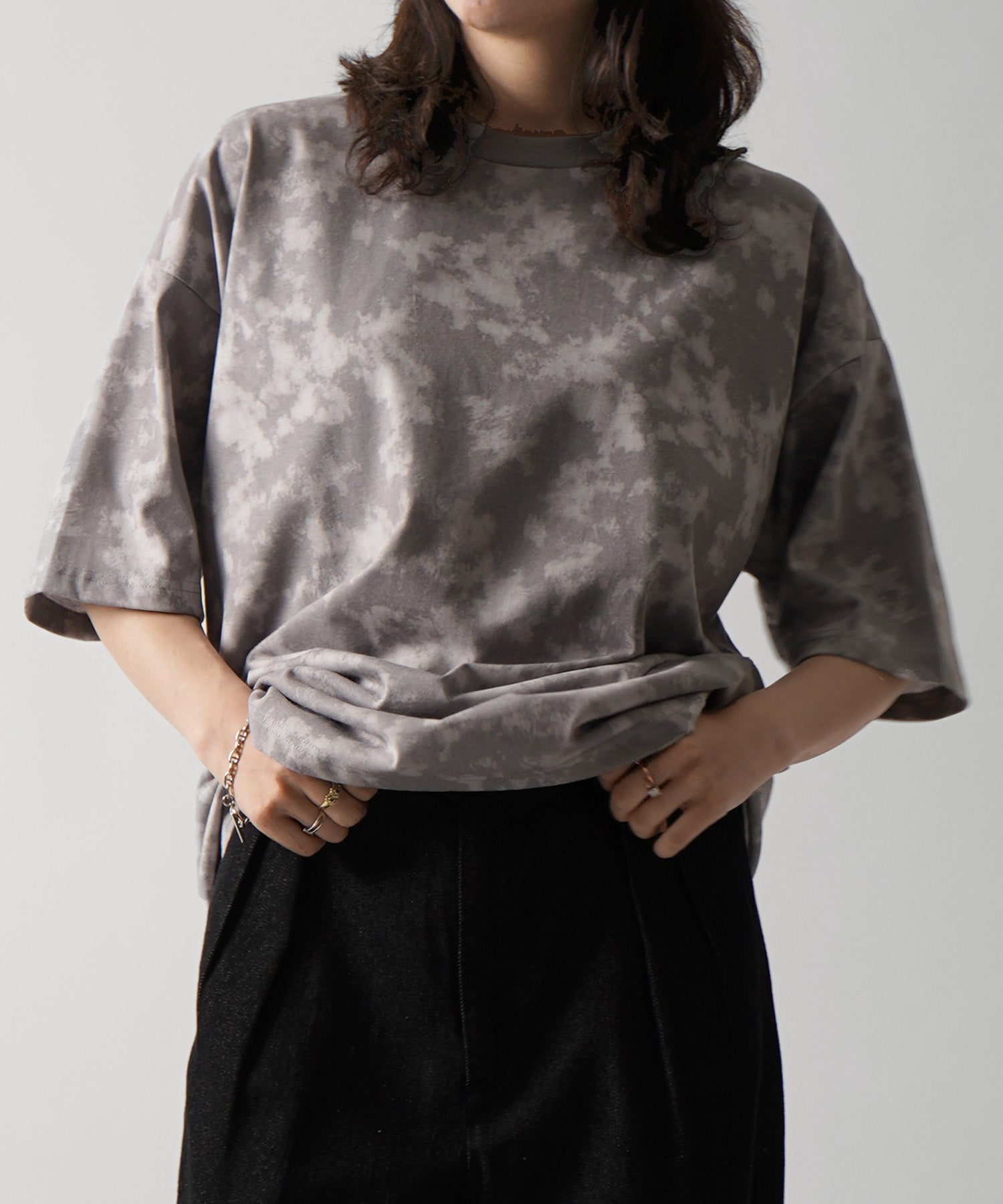 25SS ビックシルエット 総柄プリント 半袖Ｔシャツ