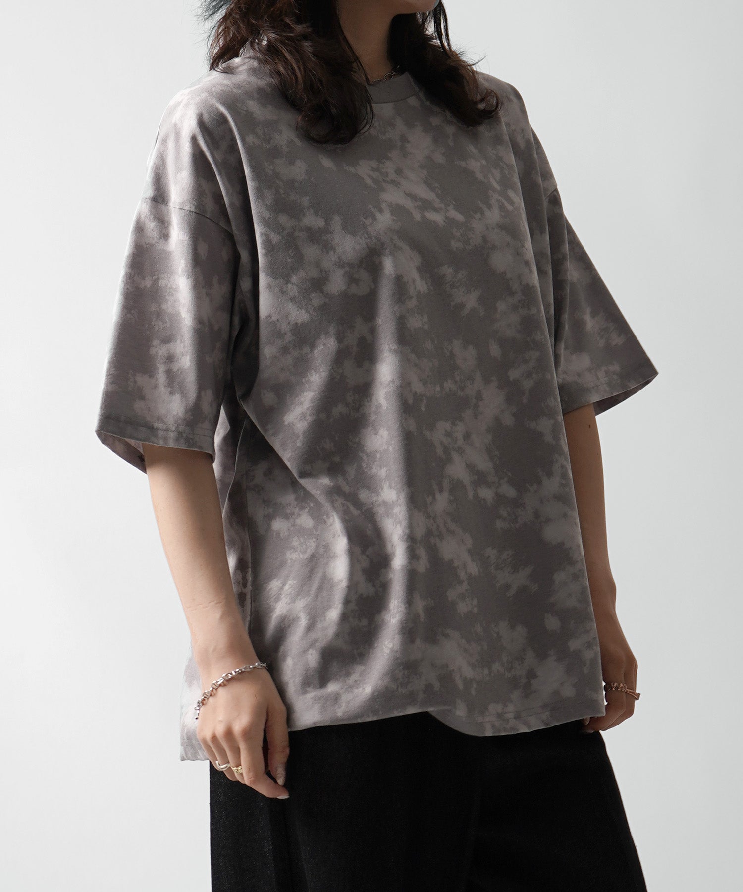 25SS ビックシルエット 総柄プリント 半袖Ｔシャツ