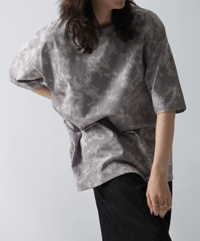 25SS ビックシルエット 総柄プリント 半袖Ｔシャツ