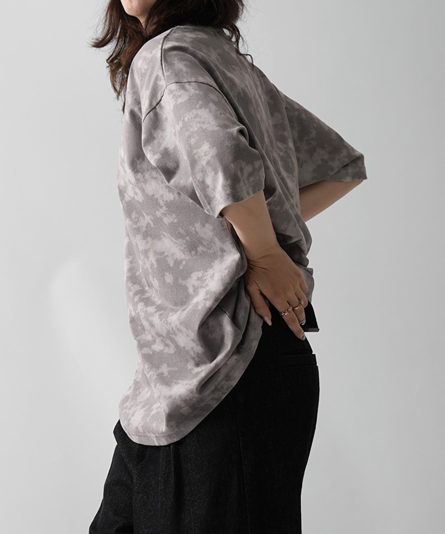 25SS ビックシルエット 総柄プリント 半袖Ｔシャツ