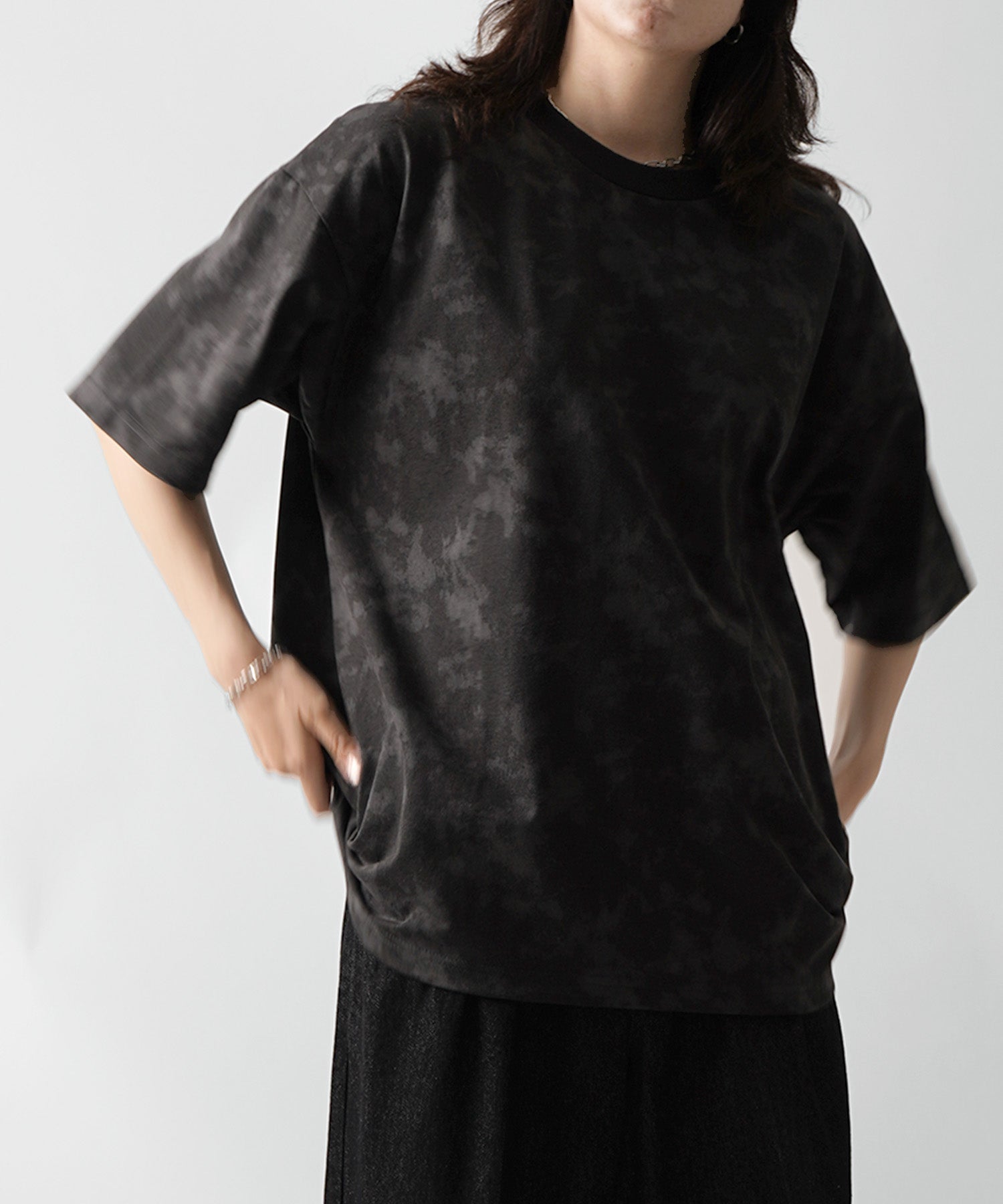 25SS ビックシルエット 総柄プリント 半袖Ｔシャツ