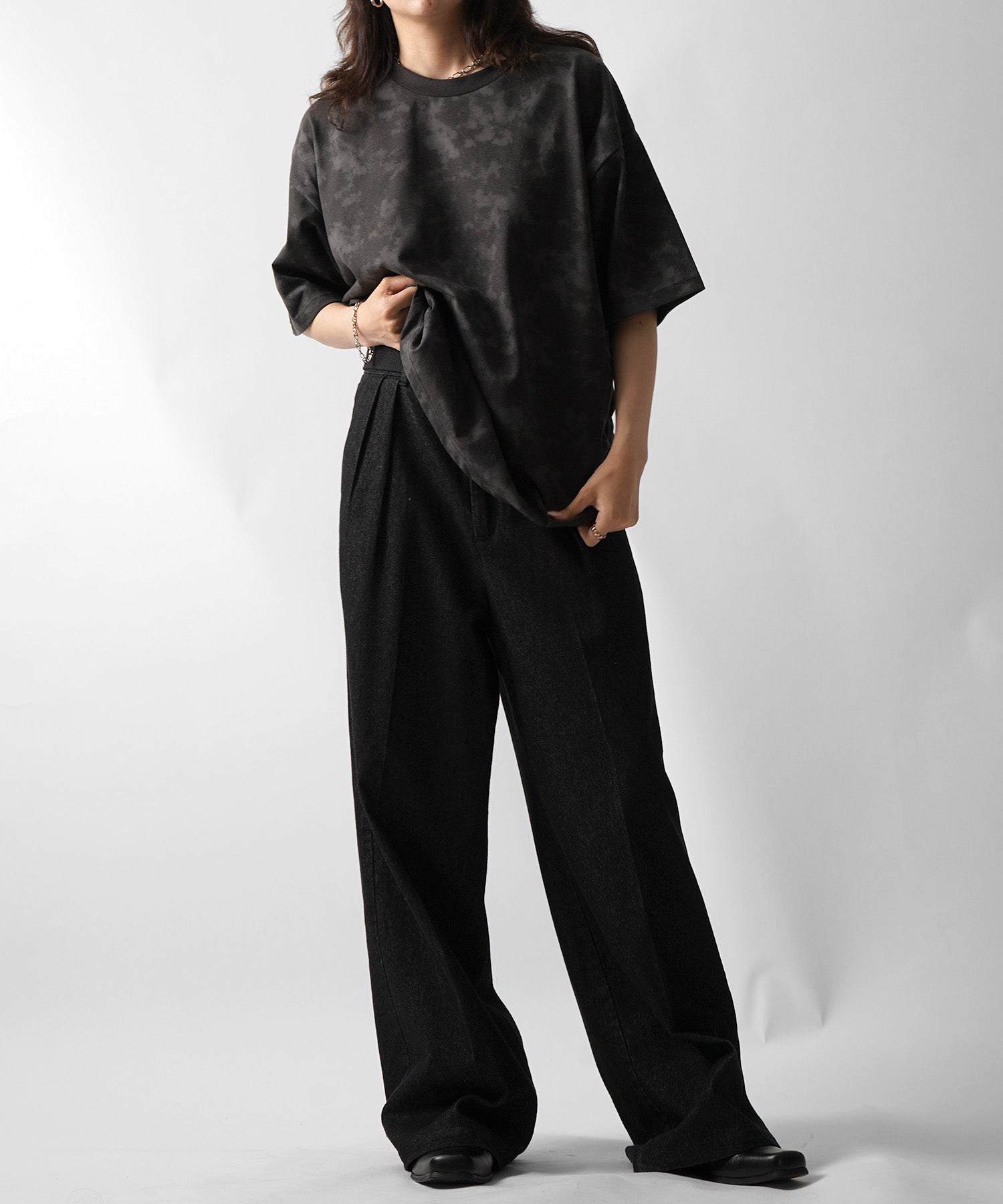 25SS ビックシルエット 総柄プリント 半袖Ｔシャツ