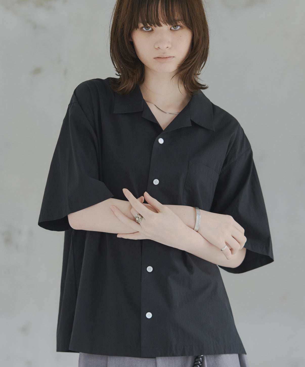 Short-Length Open-Collar Shirt / ショート丈 オープンカラーシャツ