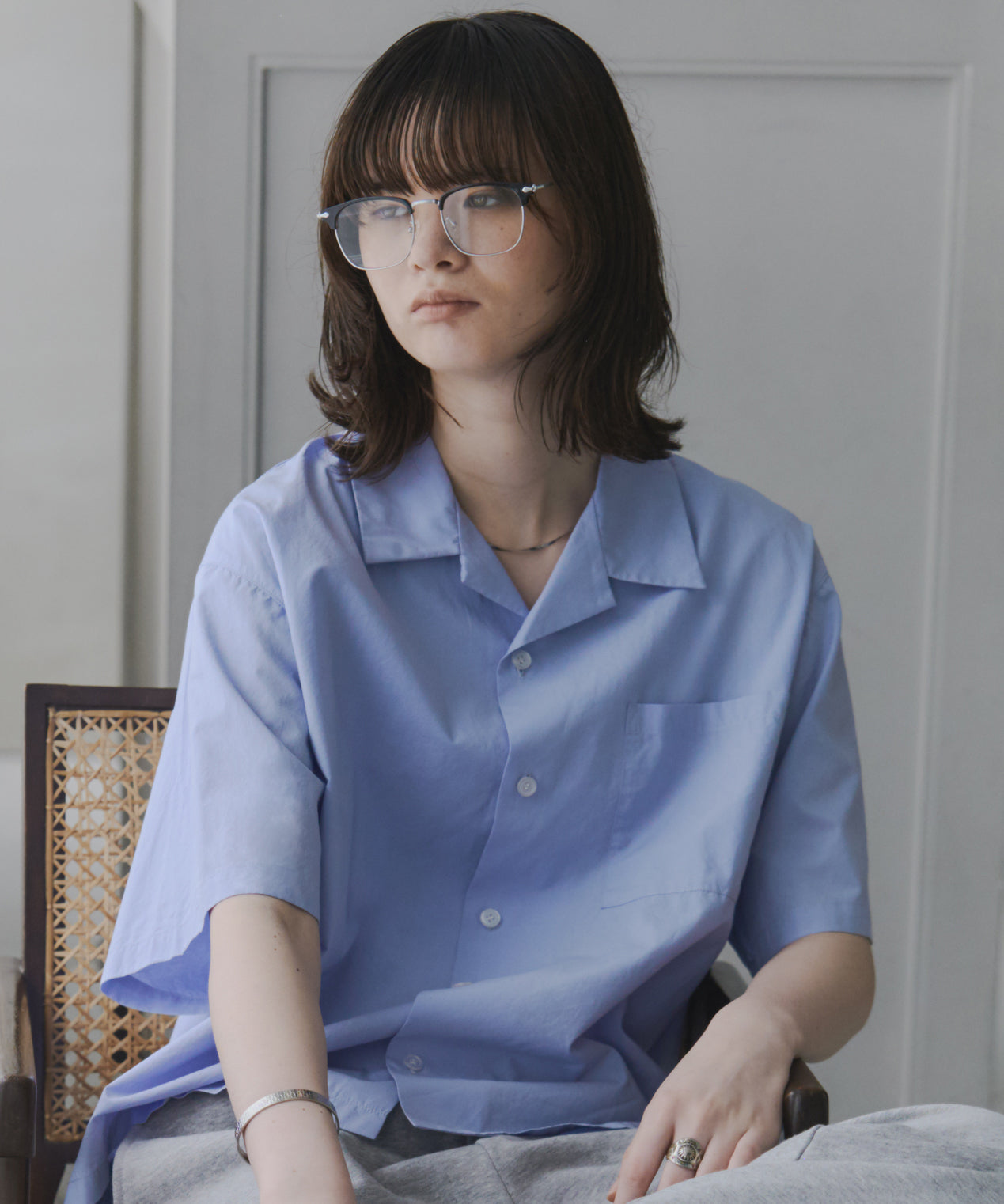 Short-Length Open-Collar Shirt / ショート丈 オープンカラーシャツ