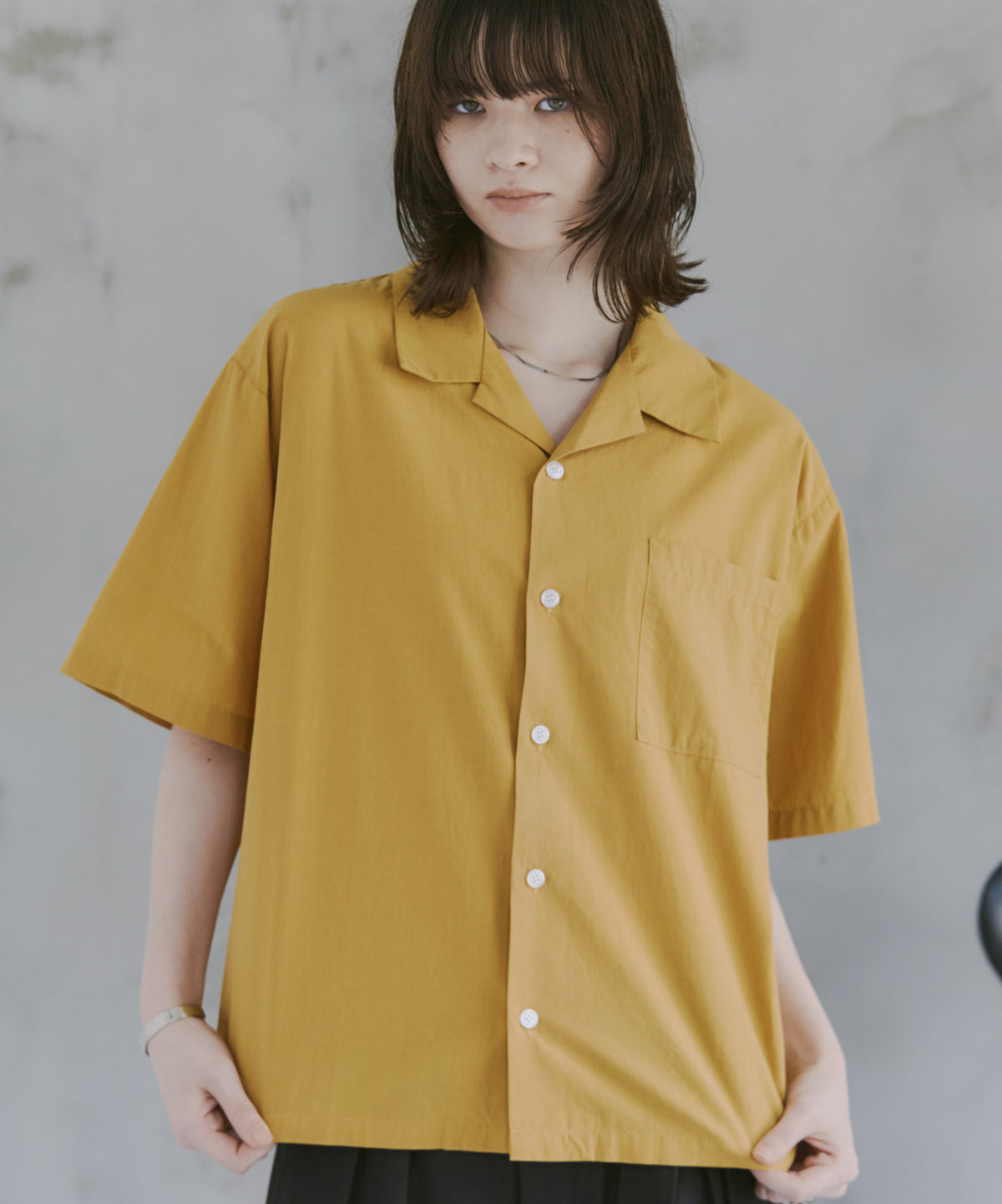 Short-Length Open-Collar Shirt / ショート丈 オープンカラーシャツ