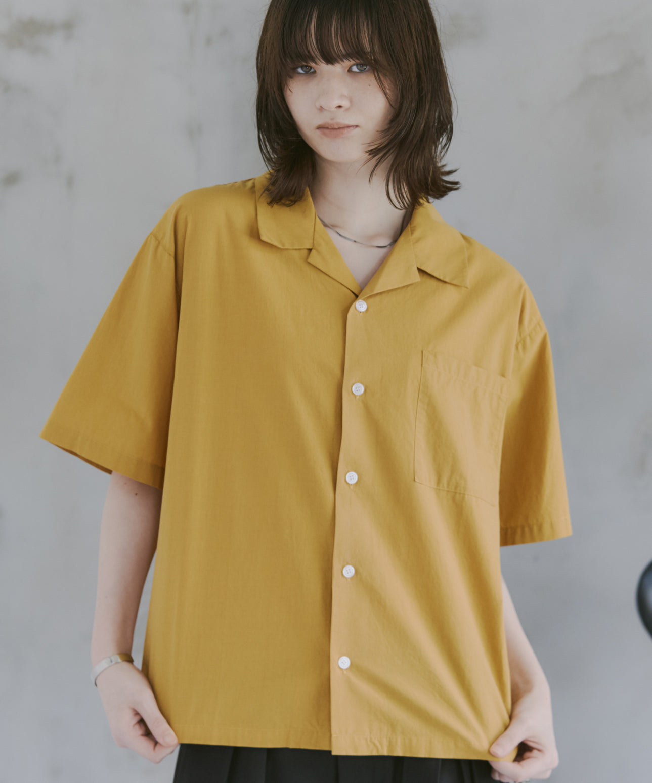 Short-Length Open-Collar Shirt / ショート丈 オープンカラーシャツ