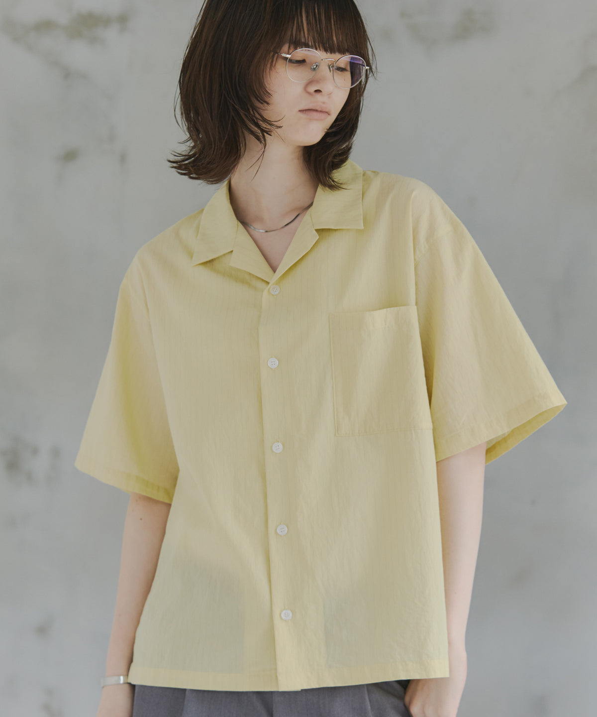 Short-Length Open-Collar Shirt / ショート丈 オープンカラーシャツ