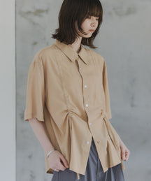 Gathered Short-Sleeve Shirt / ギャザー入り半袖シャツ