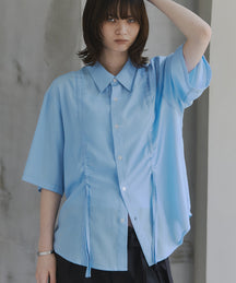 Gathered Short-Sleeve Shirt / ギャザー入り半袖シャツ