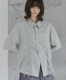 Gathered Short-Sleeve Shirt / ギャザー入り半袖シャツ