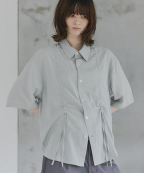 Gathered Short-Sleeve Shirt / ギャザー入り半袖シャツ