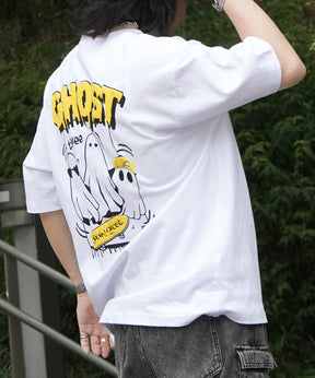 25SS ゴースト 発泡バックプリント ビッグシルエット半袖Tシャツ