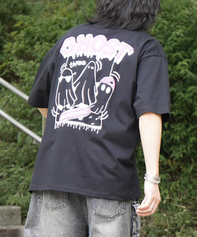 25SS ゴースト 発泡バックプリント ビッグシルエット半袖Tシャツ