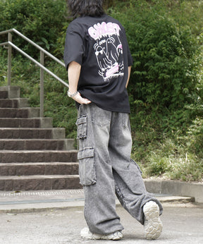 25SS ゴースト 発泡バックプリント ビッグシルエット半袖Tシャツ
