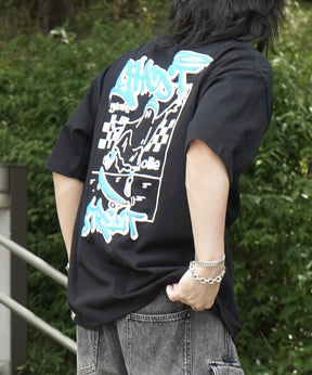 25SS ゴースト 発泡バックプリント ビッグシルエット半袖Tシャツ