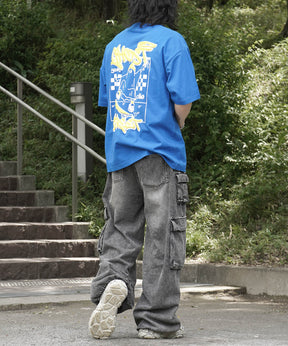 25SS ゴースト 発泡バックプリント ビッグシルエット半袖Tシャツ