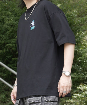25SS ゴーストワンポイント刺繍 ボックスシルエット 半袖Tシャツ