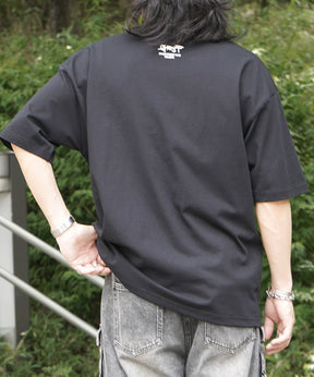 25SS ゴーストワンポイント刺繍 ボックスシルエット 半袖Tシャツ