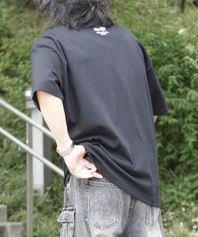 25SS ゴーストワンポイント刺繍 ボックスシルエット 半袖Tシャツ