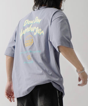 25SS 【DOMDOM / ドムドムハンバーガー】 ビッグシルエット バックプリント半袖Tシャツ