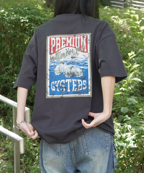 25SS ビッグシルエット 缶詰風イラストプリント 半袖Tシャツ