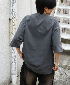 25SS モンスター ヴィンテージライク ピグメント加工 アメカジ風 レトロプリント ロックTシャツ