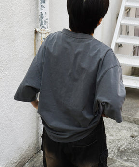 25SS レースガール ヴィンテージライク ピグメント加工 アメカジ風 レトロプリント ロックTシャツ