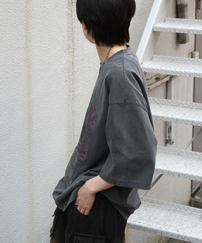 25SS アメリカン ヴィンテージライク ピグメント加工 アメカジ風 レトロプリント ロックTシャツ
