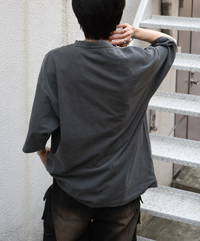 25SS アメリカン ヴィンテージライク ピグメント加工 アメカジ風 レトロプリント ロックTシャツ