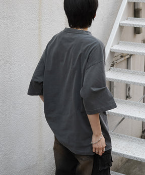 25SS アメリカン ヴィンテージライク ピグメント加工 アメカジ風 レトロプリント ロックTシャツ