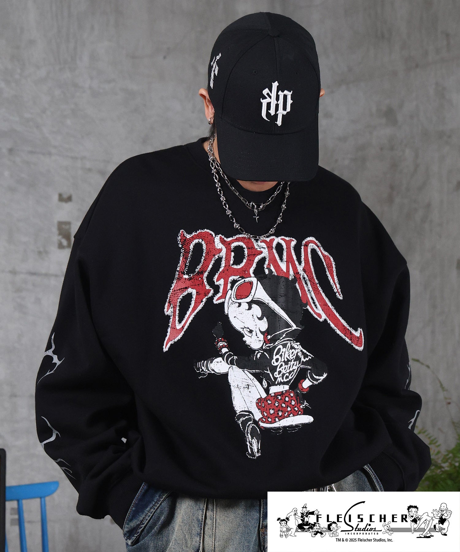 【Betty Boop / ベティブープ】裏起毛 クルースウェット プリント