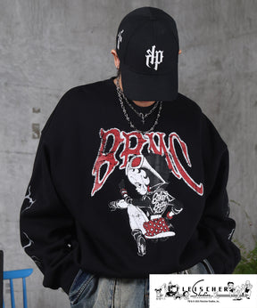 【Betty Boop / ベティブープ】裏起毛 クルースウェット プリント