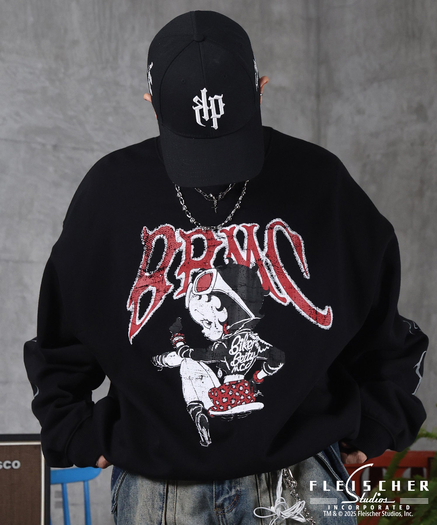 【Betty Boop / ベティブープ】裏起毛 クルースウェット プリント