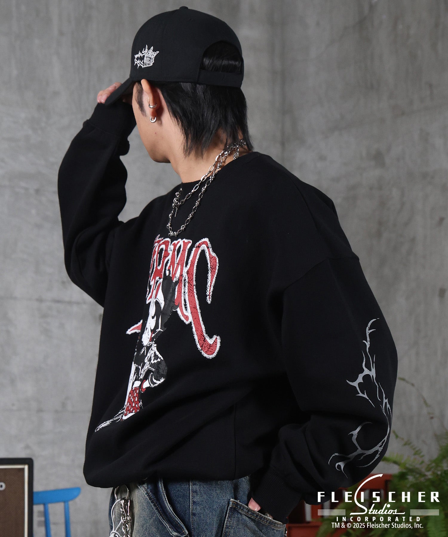 【Betty Boop / ベティブープ】裏起毛 クルースウェット プリント