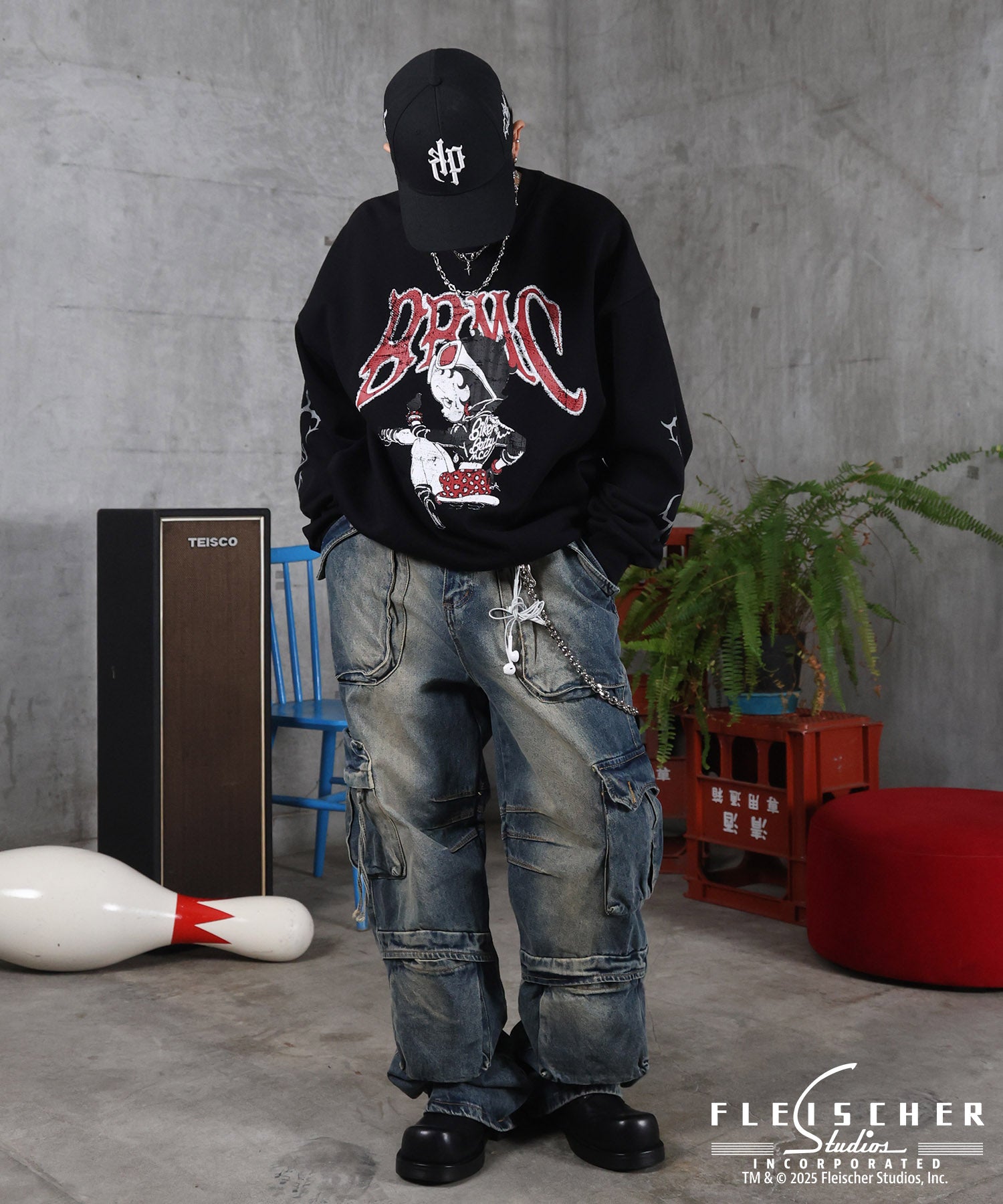 【Betty Boop / ベティブープ】裏起毛 クルースウェット プリント