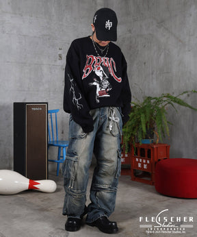 【Betty Boop / ベティブープ】裏起毛 クルースウェット プリント