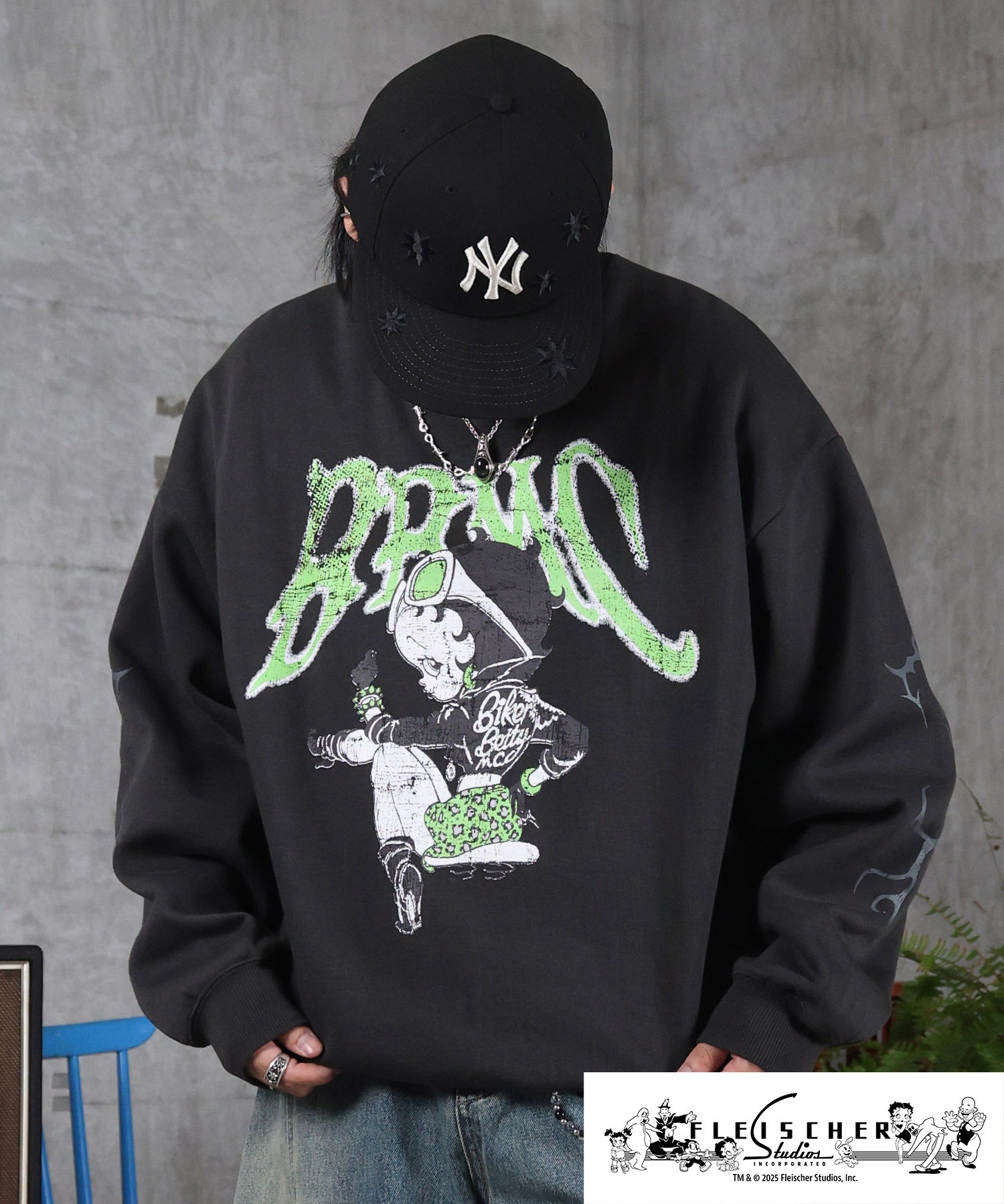 【Betty Boop / ベティブープ】裏起毛 クルースウェット プリント