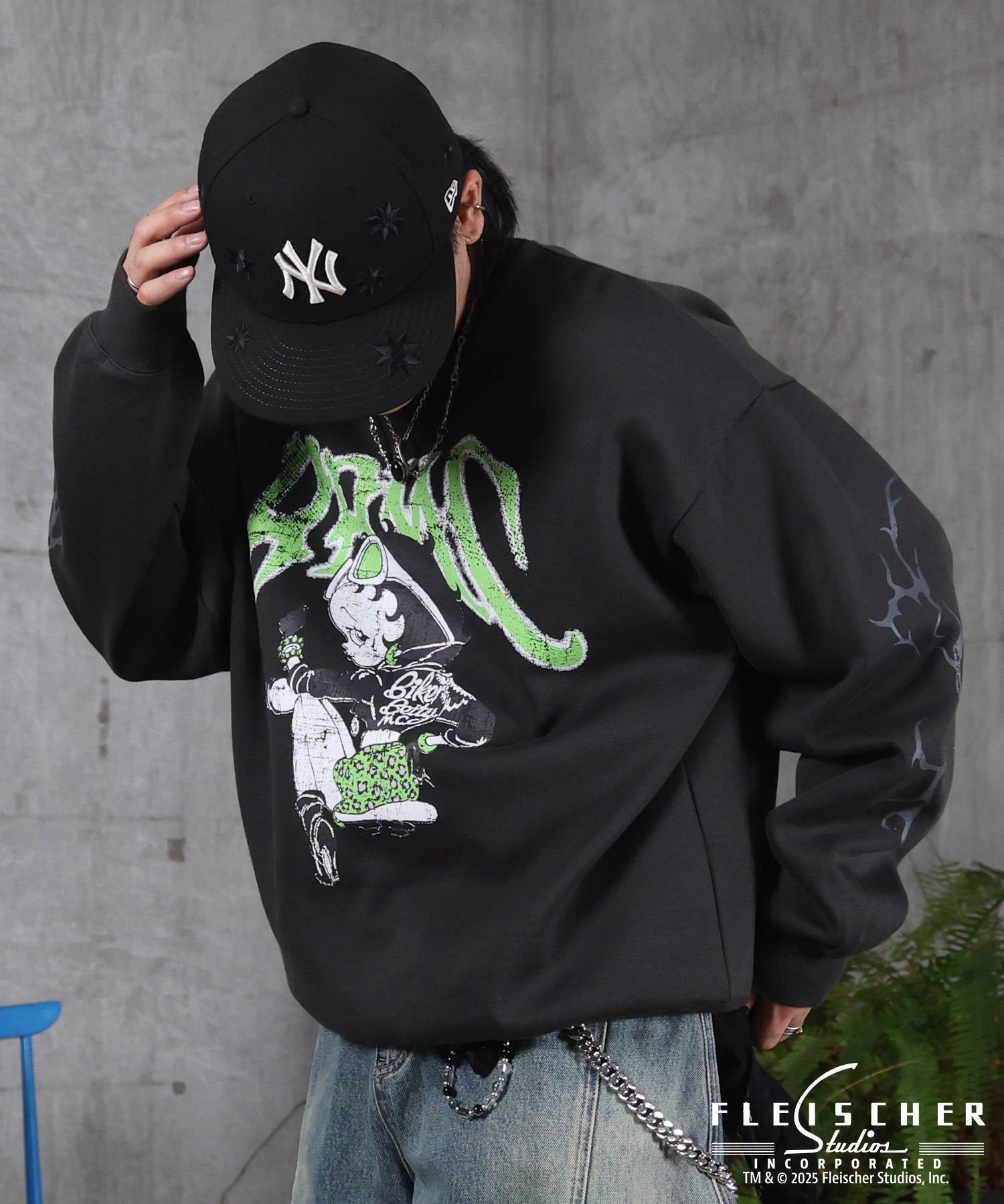 【Betty Boop / ベティブープ】裏起毛 クルースウェット プリント