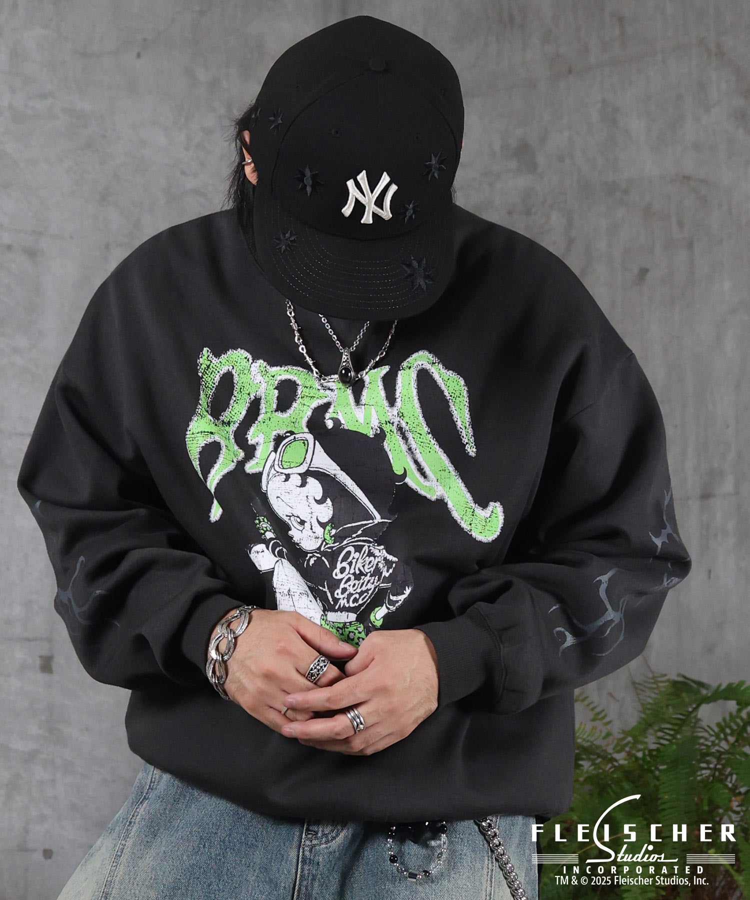 【Betty Boop / ベティブープ】裏起毛 クルースウェット プリント