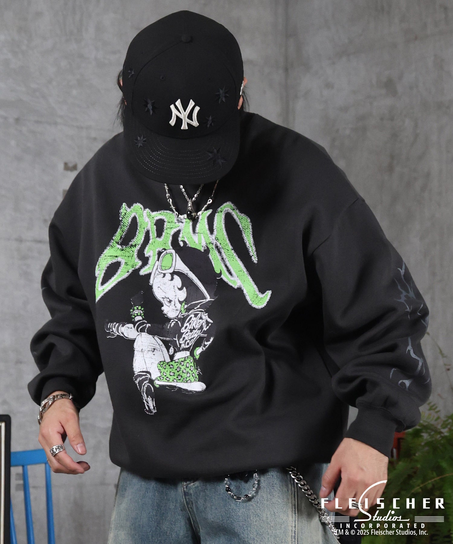 【Betty Boop / ベティブープ】裏起毛 クルースウェット プリント