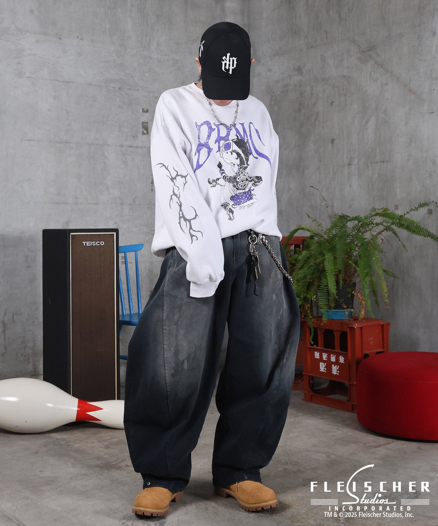 【Betty Boop / ベティブープ】裏起毛 クルースウェット プリント