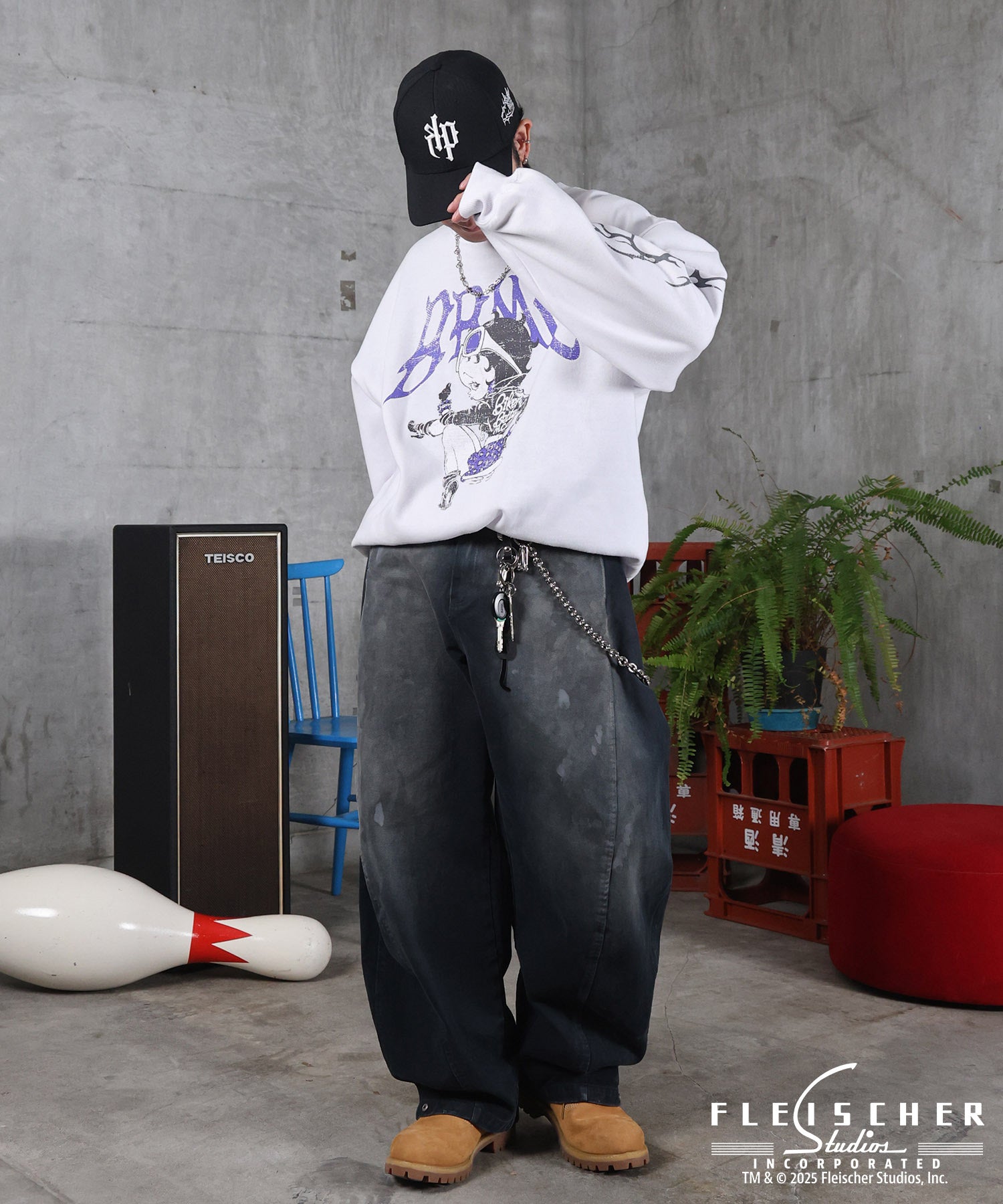 【Betty Boop / ベティブープ】裏起毛 クルースウェット プリント