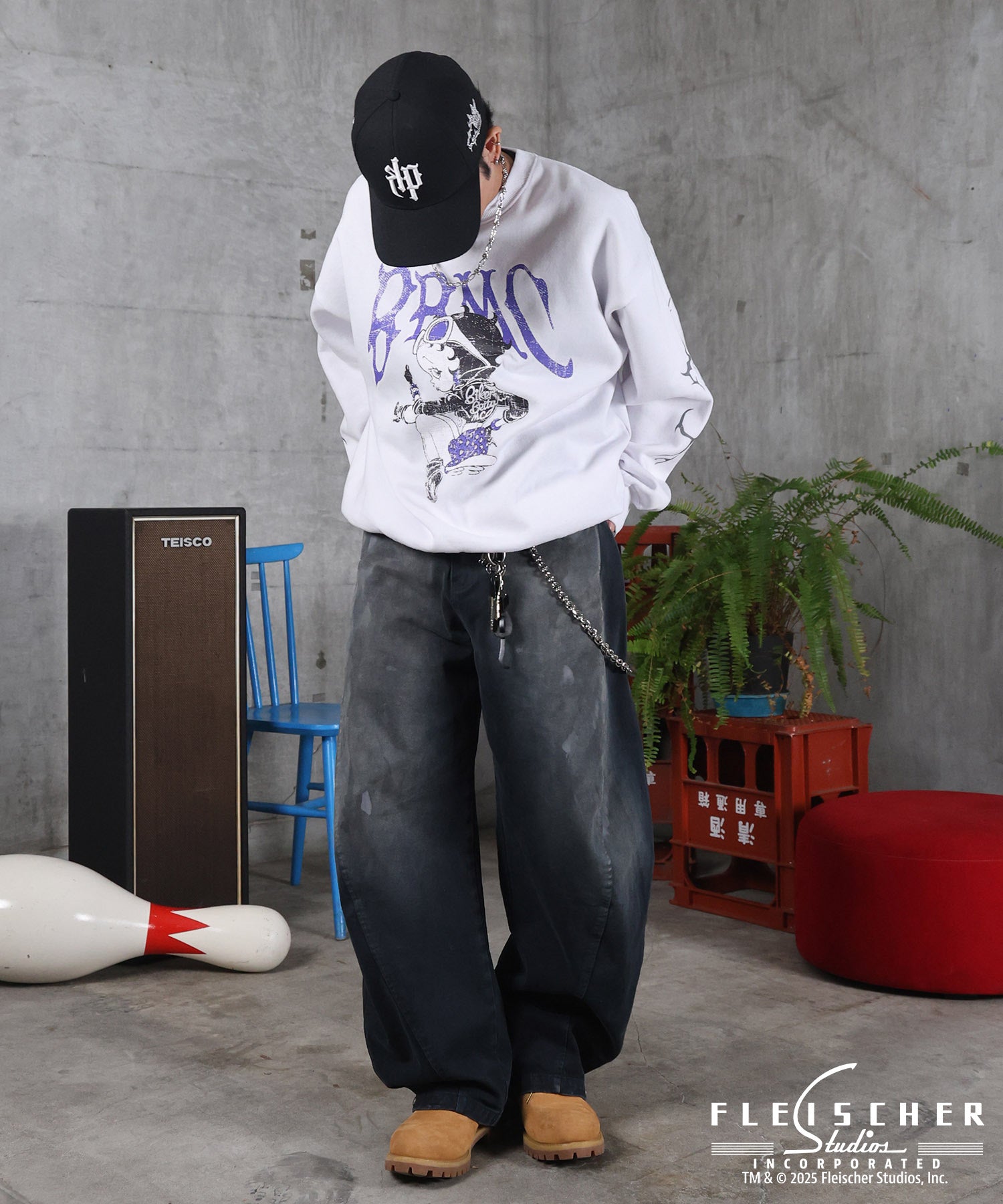 【Betty Boop / ベティブープ】裏起毛 クルースウェット プリント