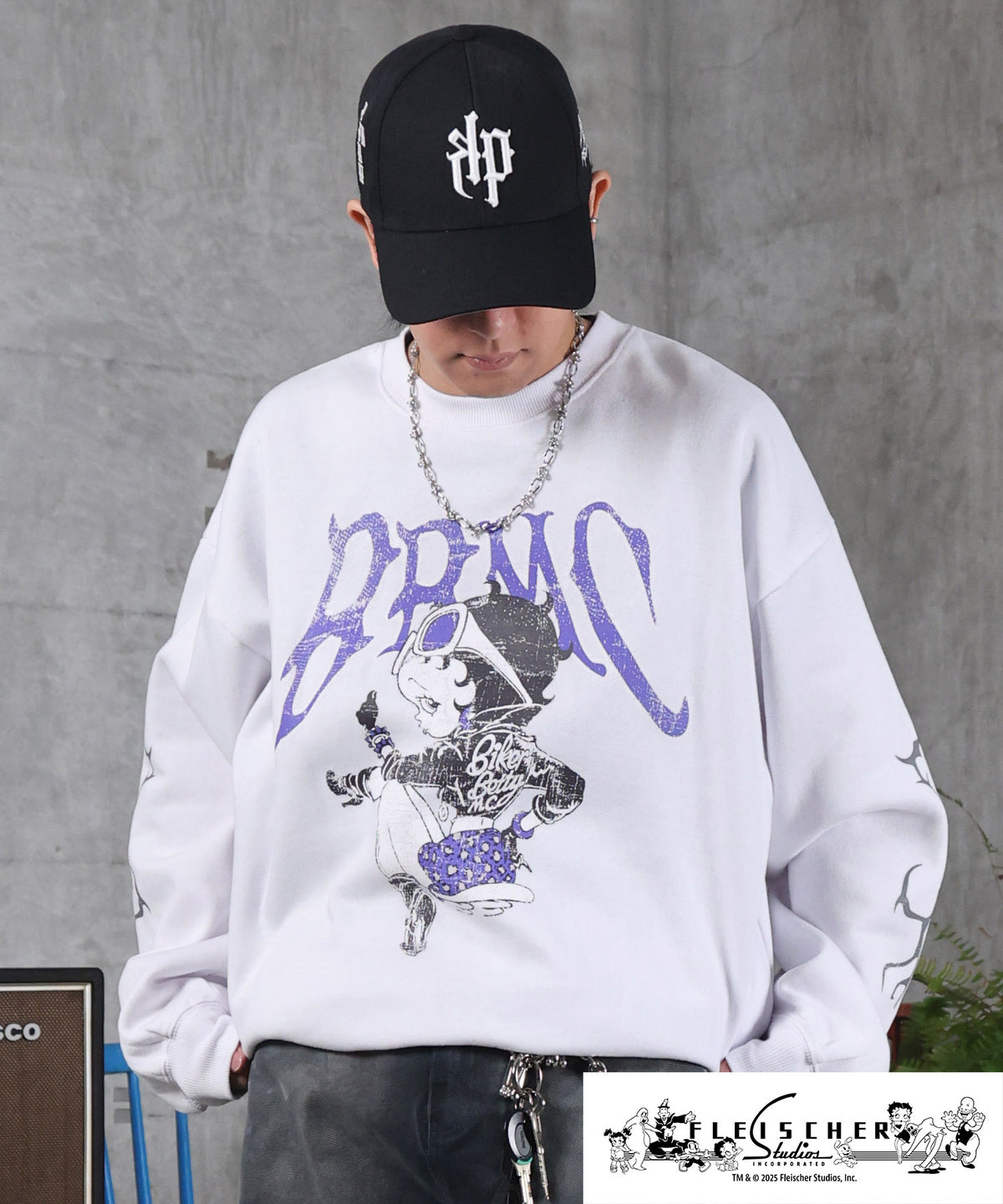 【Betty Boop / ベティブープ】裏起毛 クルースウェット プリント