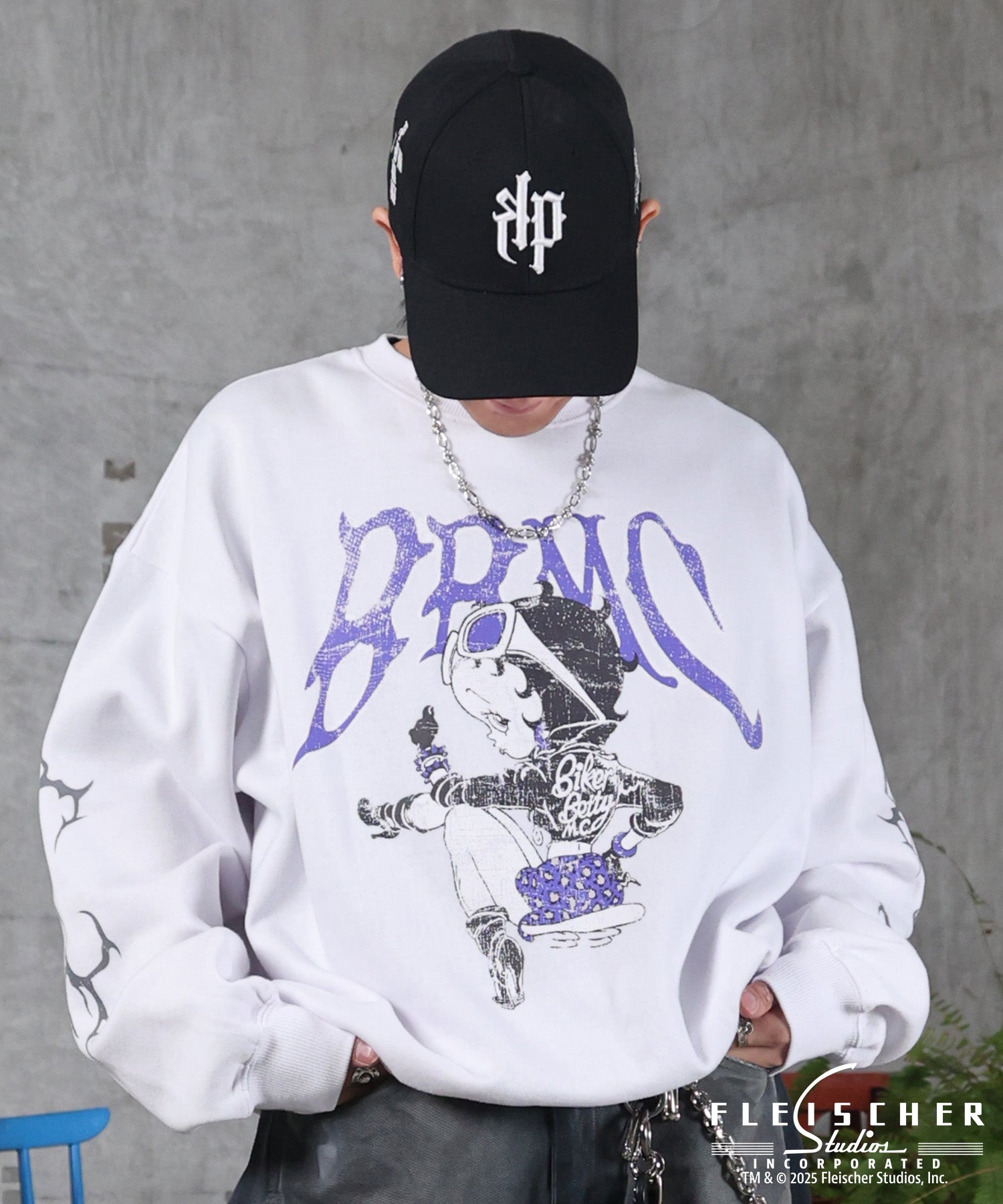 【Betty Boop / ベティブープ】裏起毛 クルースウェット プリント