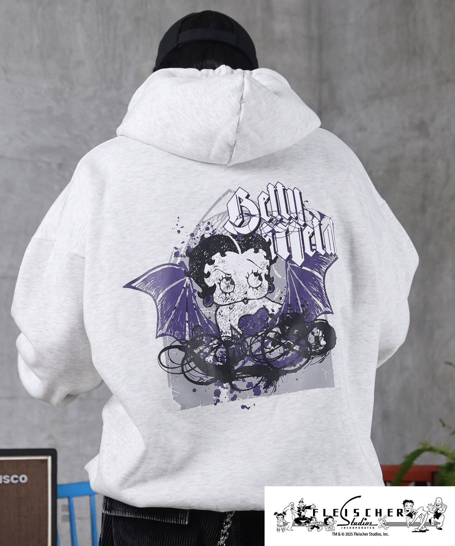 【Betty Boop / ベティブープ】裏起毛 バックプリント パーカー